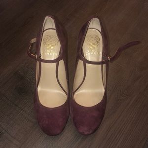 Vince Camuto Purple Suede Heels